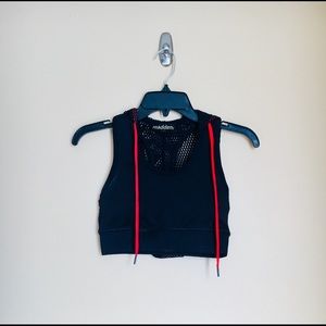 Mesh Sports Bra with Hood